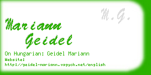 mariann geidel business card